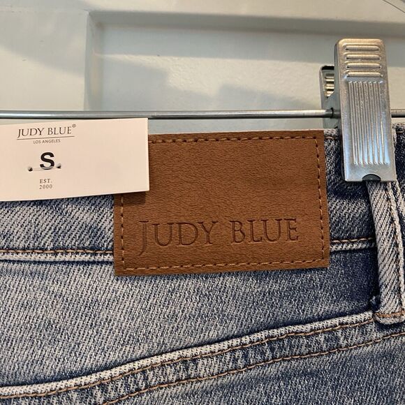 NWT Judy Blue Jean Shorts Women Small High Waist Rhinestone Cut Offs Festival - Picture 14 of 16